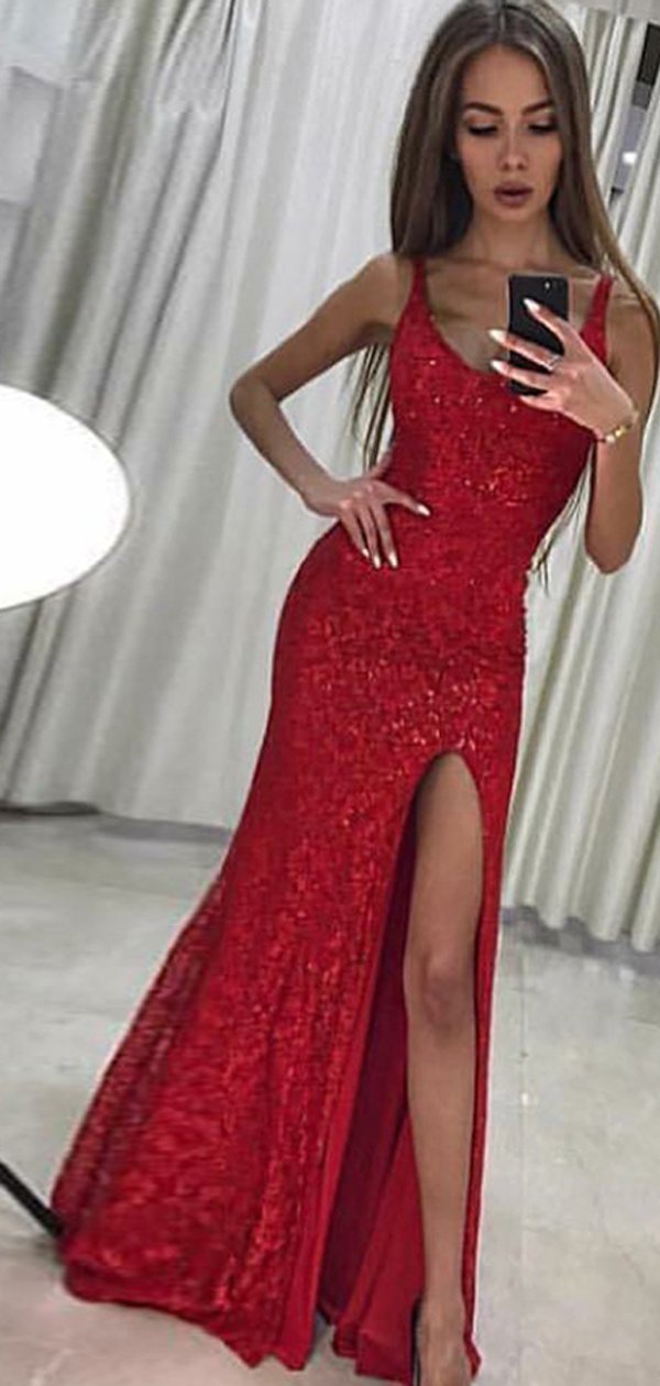 red sweet 16 dress
